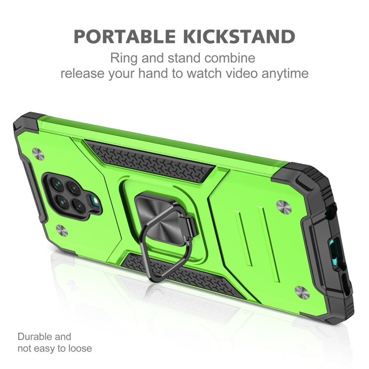 For Xiaomi Redmi Note 9 Pro / Note 9S Magnetic Armor Shockproof TPU + PC Case with Metal Ring Holder