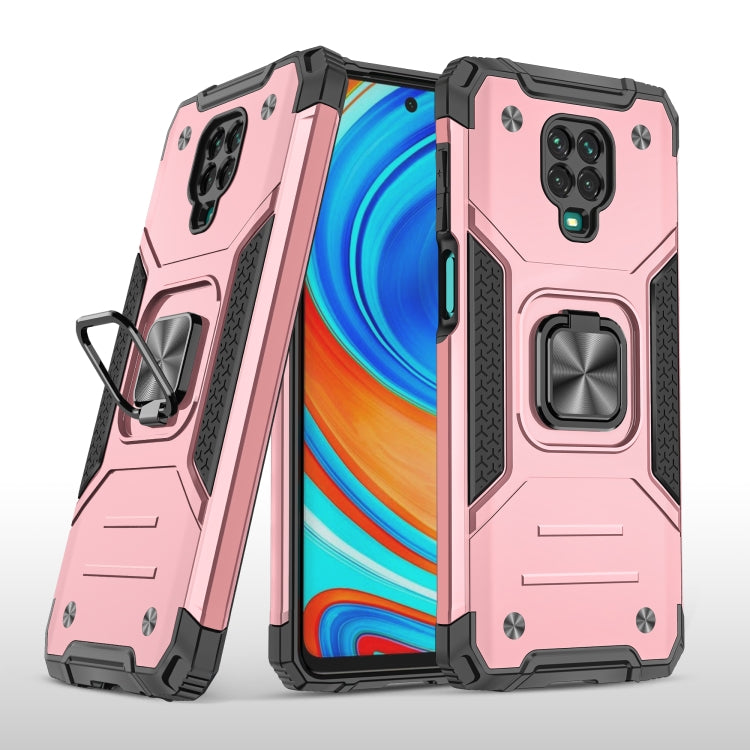 For Xiaomi Redmi Note 9 Pro / Note 9S Magnetic Armor Shockproof TPU + PC Case with Metal Ring Holder