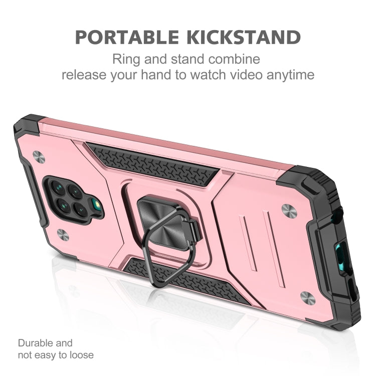 For Xiaomi Redmi Note 9 Pro / Note 9S Magnetic Armor Shockproof TPU + PC Case with Metal Ring Holder