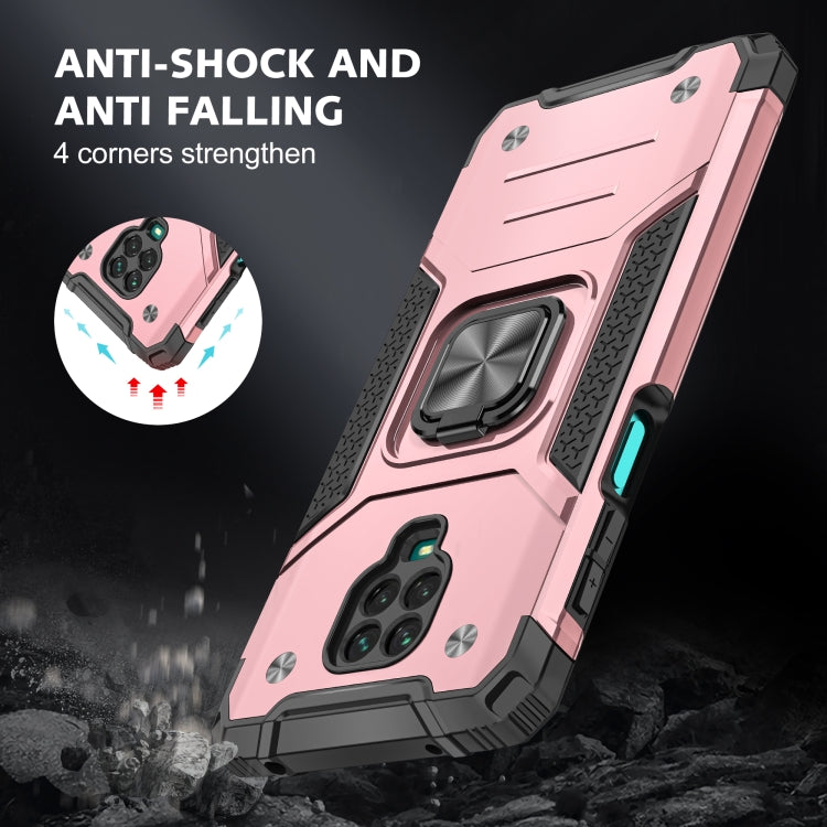 For Xiaomi Redmi Note 9 Pro / Note 9S Magnetic Armor Shockproof TPU + PC Case with Metal Ring Holder