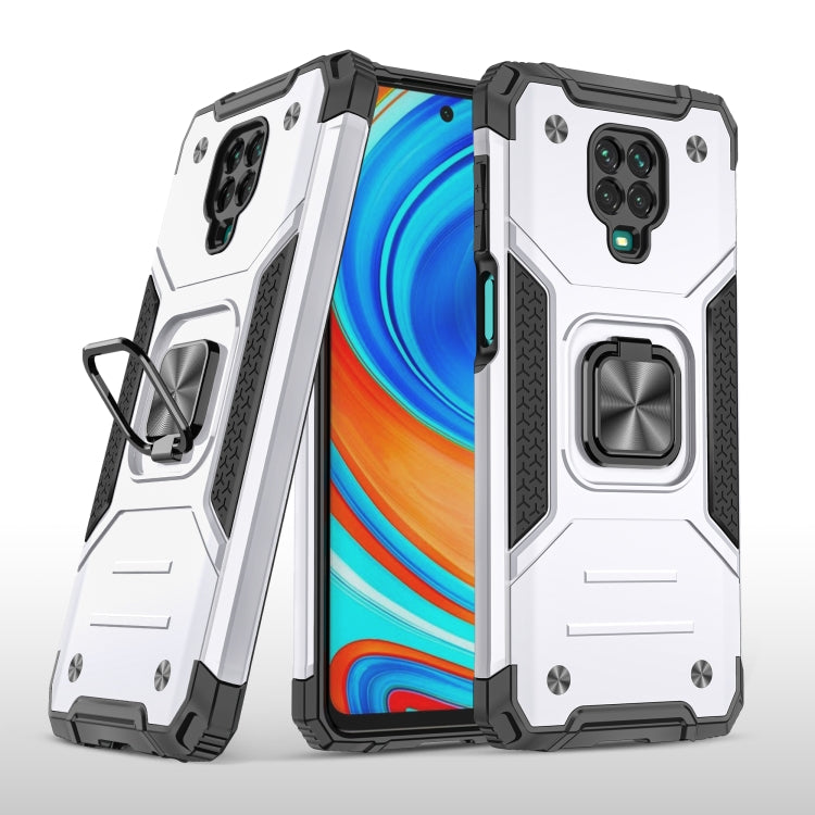 For Xiaomi Redmi Note 9 Pro / Note 9S Magnetic Armor Shockproof TPU + PC Case with Metal Ring Holder