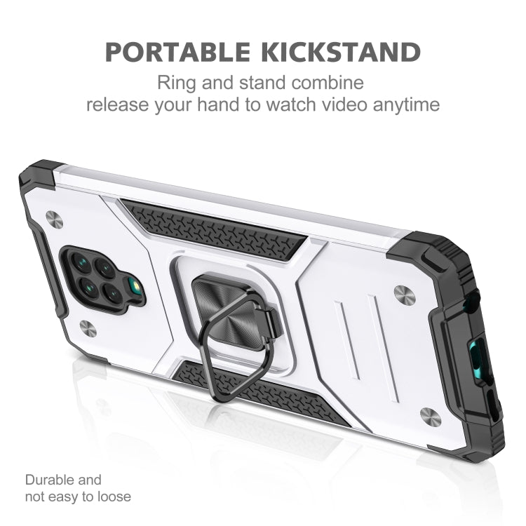 For Xiaomi Redmi Note 9 Pro / Note 9S Magnetic Armor Shockproof TPU + PC Case with Metal Ring Holder