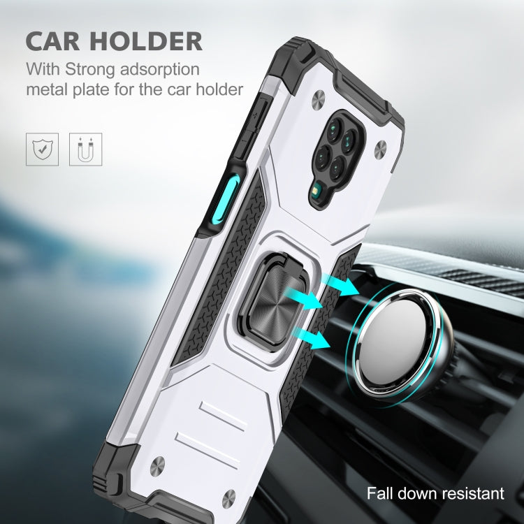 For Xiaomi Redmi Note 9 Pro / Note 9S Magnetic Armor Shockproof TPU + PC Case with Metal Ring Holder