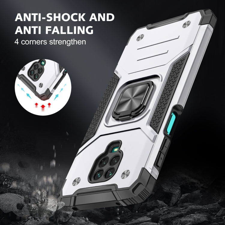 For Xiaomi Redmi Note 9 Pro / Note 9S Magnetic Armor Shockproof TPU + PC Case with Metal Ring Holder