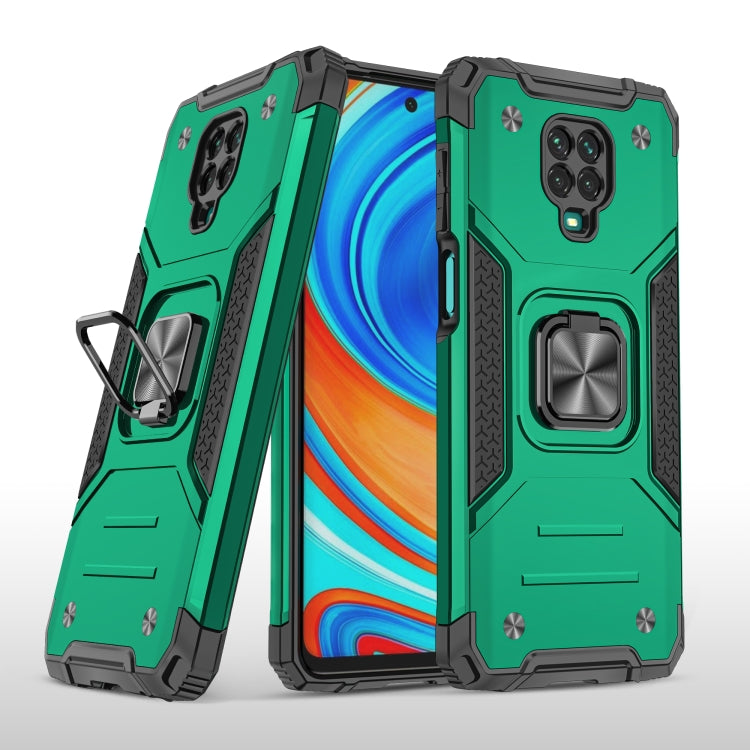 For Xiaomi Redmi Note 9 Pro / Note 9S Magnetic Armor Shockproof TPU + PC Case with Metal Ring Holder