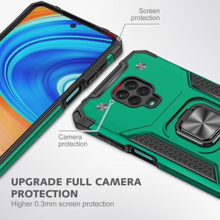 For Xiaomi Redmi Note 9 Pro / Note 9S Magnetic Armor Shockproof TPU + PC Case with Metal Ring Holder