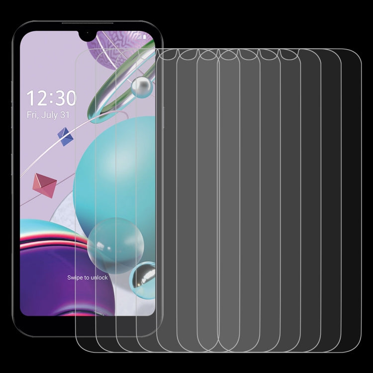 For LG K31 10 PCS 0.26mm 9H 2.5D Tempered Glass Film
