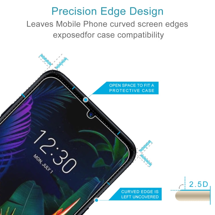 For LG K50 50 PCS 0.26mm 9H 2.5D Tempered Glass Film
