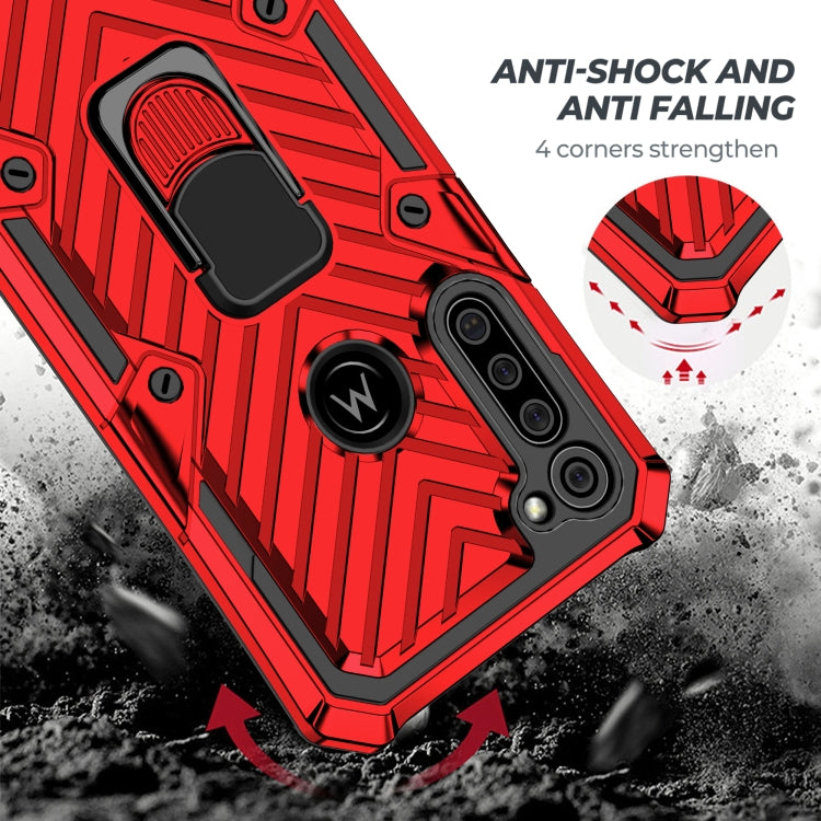 For Motorola Moto G Stylus Cool Armor PC + TPU Shockproof Case with 360 Degree Rotation Ring Holder