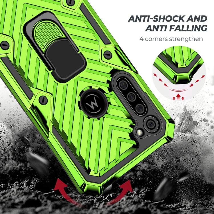 For Motorola Moto G Stylus Cool Armor PC + TPU Shockproof Case with 360 Degree Rotation Ring Holder