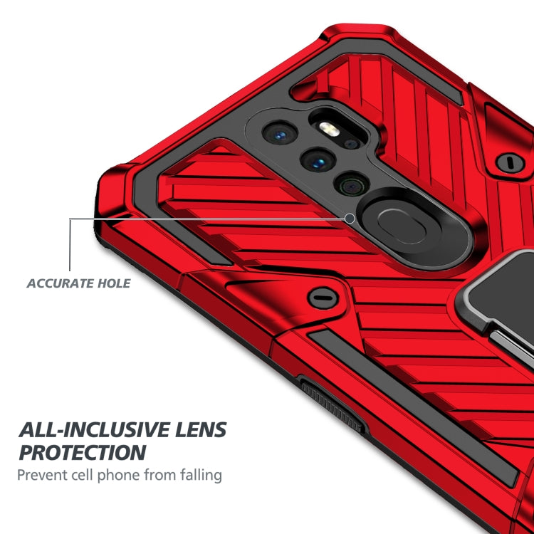 For OPPO A9 (2020) Cool Armor PC + TPU Shockproof Case with 360 Degree Rotation Ring Holder