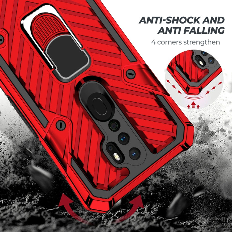 For OPPO A9 (2020) Cool Armor PC + TPU Shockproof Case with 360 Degree Rotation Ring Holder