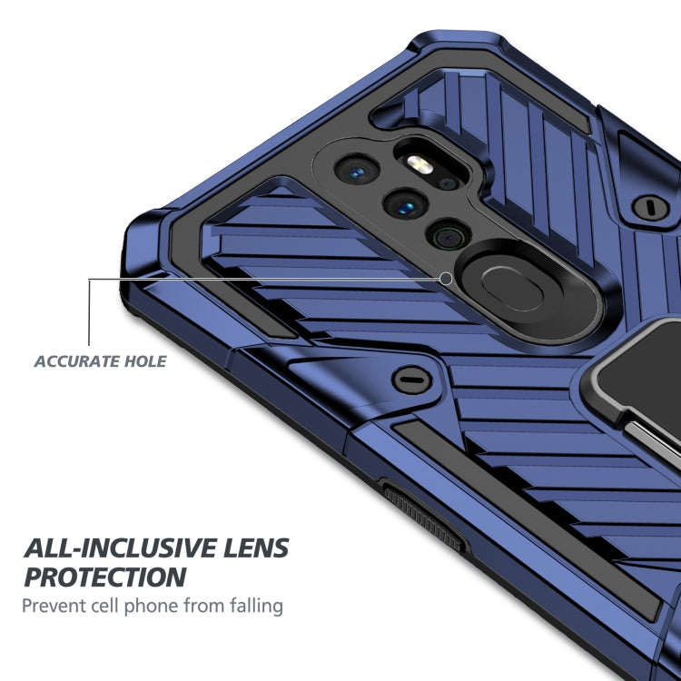 For OPPO A9 (2020) Cool Armor PC + TPU Shockproof Case with 360 Degree Rotation Ring Holder