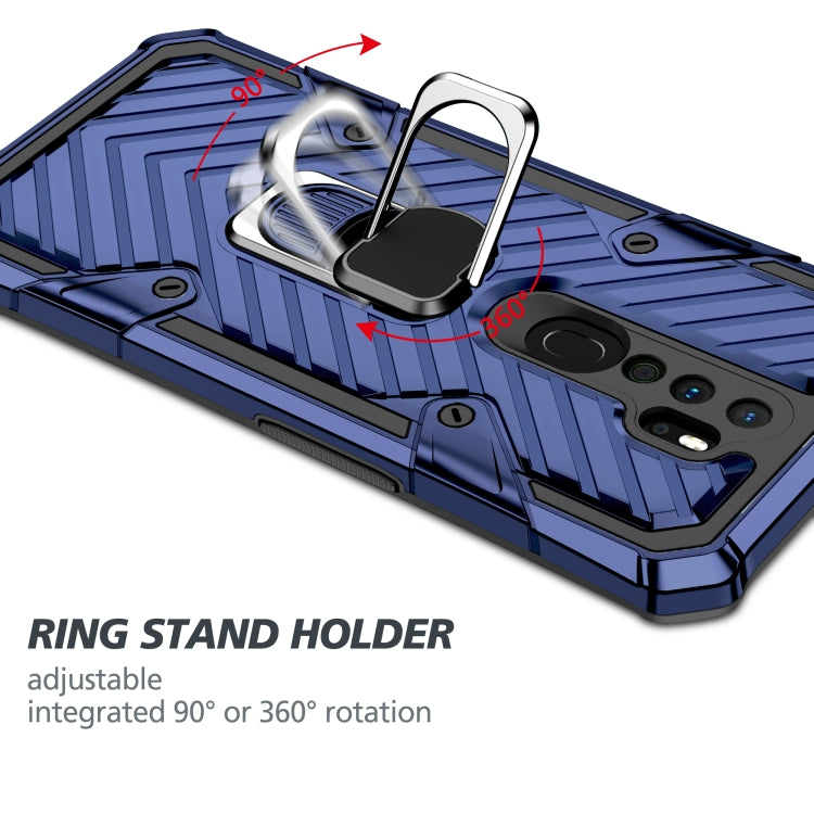 For OPPO A9 (2020) Cool Armor PC + TPU Shockproof Case with 360 Degree Rotation Ring Holder