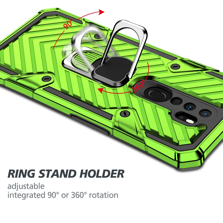 For OPPO A9 (2020) Cool Armor PC + TPU Shockproof Case with 360 Degree Rotation Ring Holder