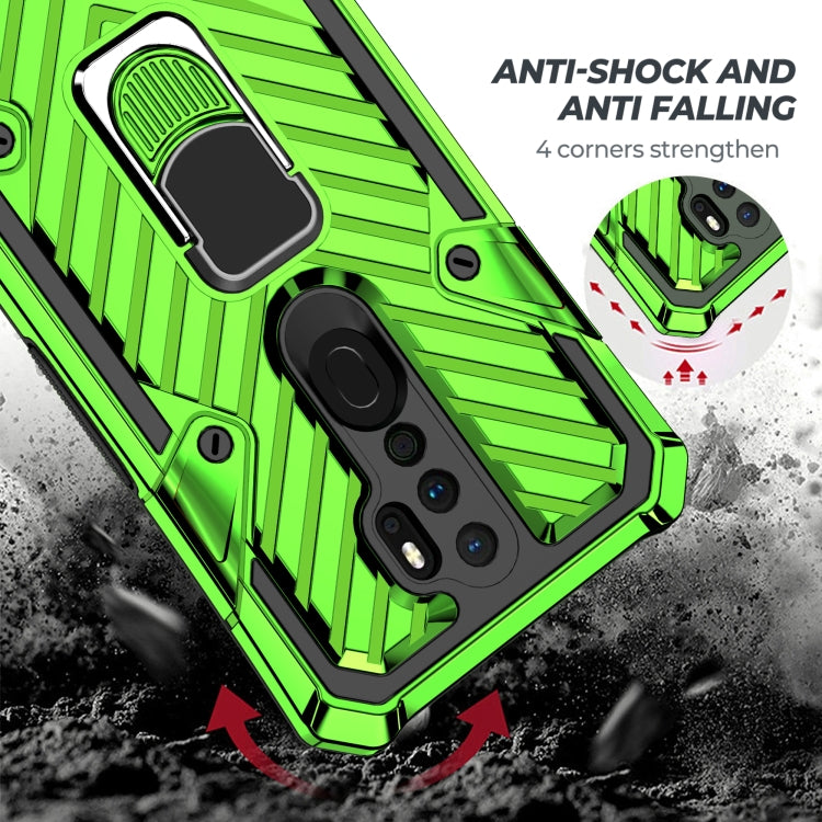 For OPPO A9 (2020) Cool Armor PC + TPU Shockproof Case with 360 Degree Rotation Ring Holder