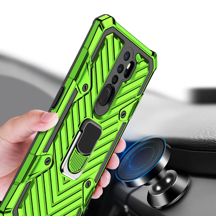 For OPPO A9 (2020) Cool Armor PC + TPU Shockproof Case with 360 Degree Rotation Ring Holder