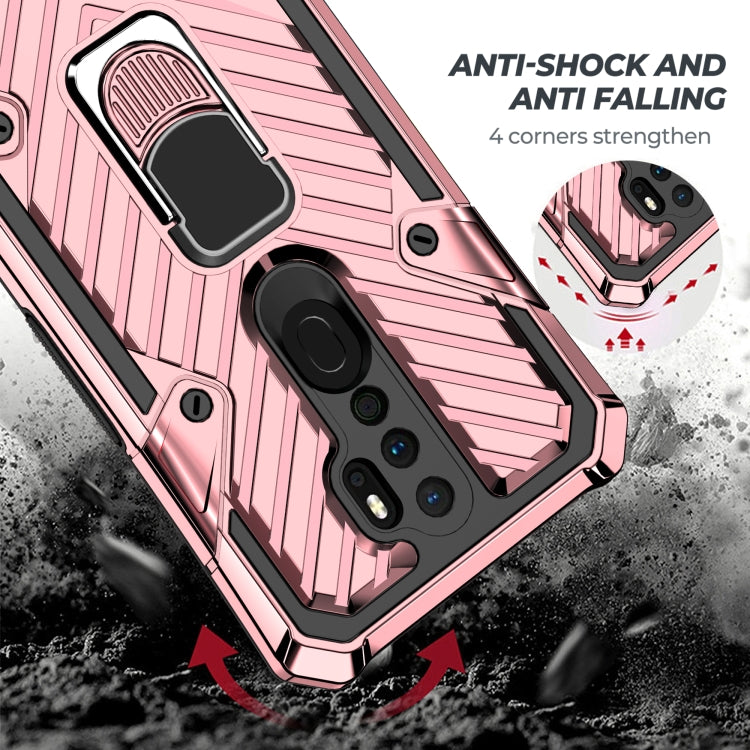 For OPPO A9 (2020) Cool Armor PC + TPU Shockproof Case with 360 Degree Rotation Ring Holder