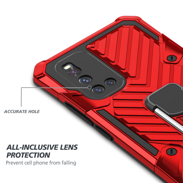 For Vivo V19 Cool Armor PC + TPU Shockproof Case with 360 Degree Rotation Ring Holder