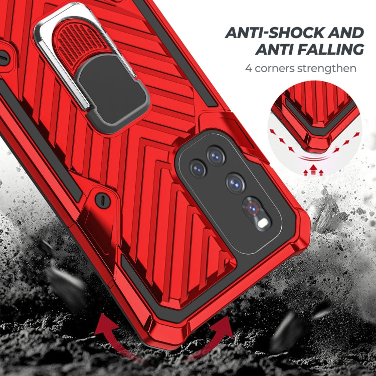 For Vivo V19 Cool Armor PC + TPU Shockproof Case with 360 Degree Rotation Ring Holder