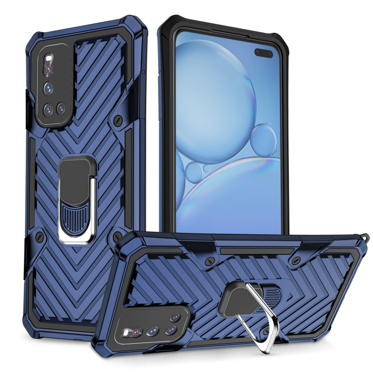For Vivo V19 Cool Armor PC + TPU Shockproof Case with 360 Degree Rotation Ring Holder