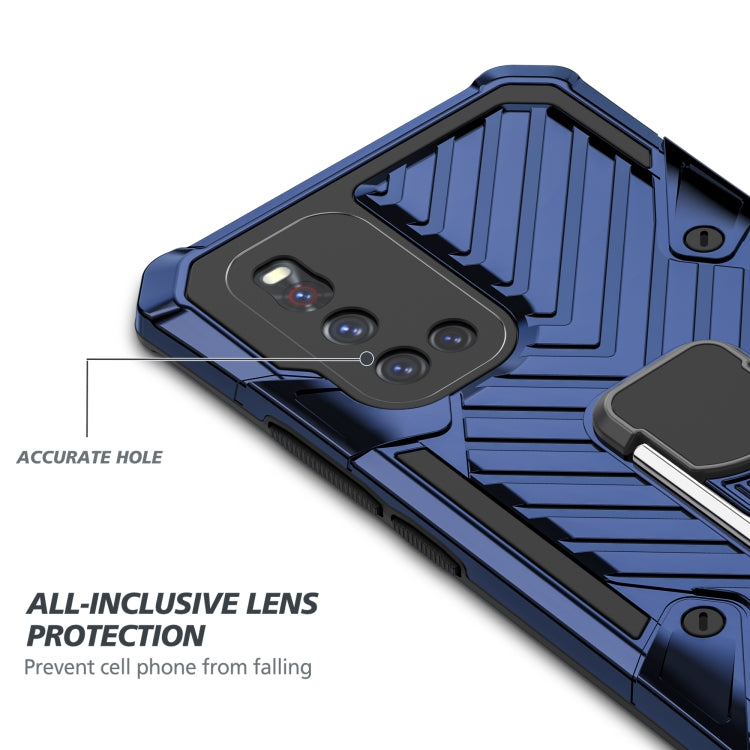 For Vivo V19 Cool Armor PC + TPU Shockproof Case with 360 Degree Rotation Ring Holder