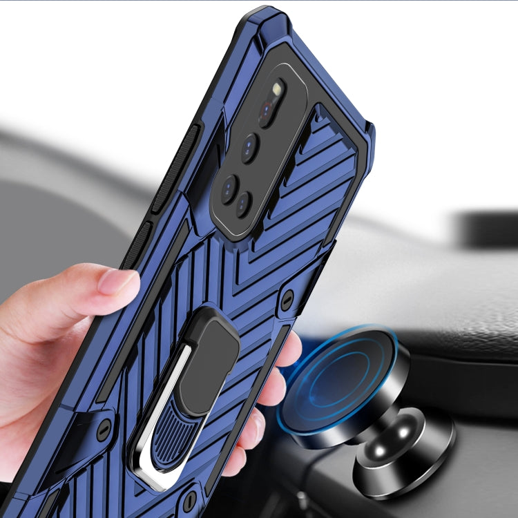 For Vivo V19 Cool Armor PC + TPU Shockproof Case with 360 Degree Rotation Ring Holder