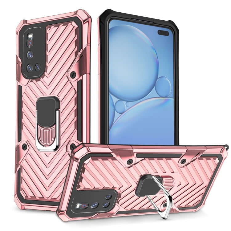 For Vivo V19 Cool Armor PC + TPU Shockproof Case with 360 Degree Rotation Ring Holder