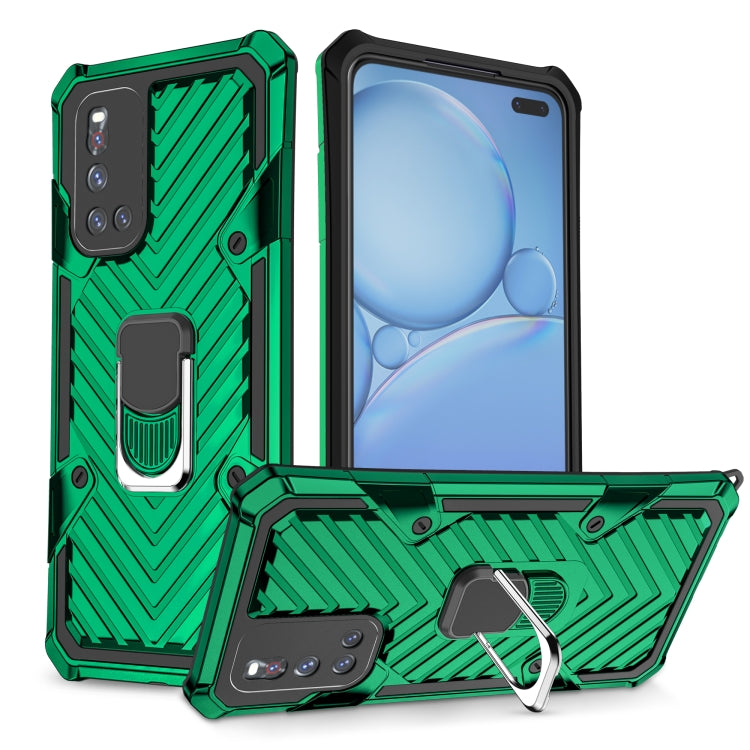 For Vivo V19 Cool Armor PC + TPU Shockproof Case with 360 Degree Rotation Ring Holder