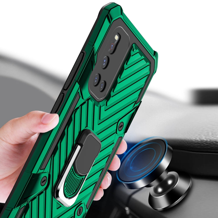For Vivo V19 Cool Armor PC + TPU Shockproof Case with 360 Degree Rotation Ring Holder