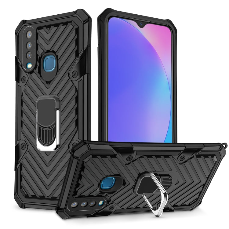 For Vivo Y17 Cool Armor PC + TPU Shockproof Case with 360 Degree Rotation Ring Holder