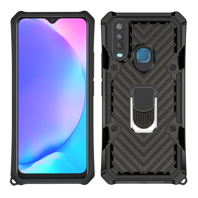 For Vivo Y17 Cool Armor PC + TPU Shockproof Case with 360 Degree Rotation Ring Holder
