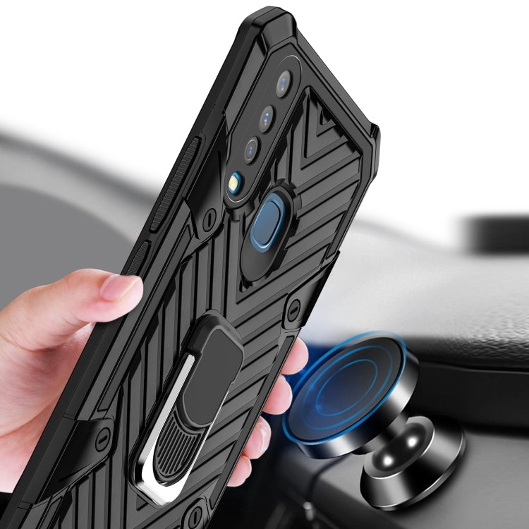 For Vivo Y17 Cool Armor PC + TPU Shockproof Case with 360 Degree Rotation Ring Holder