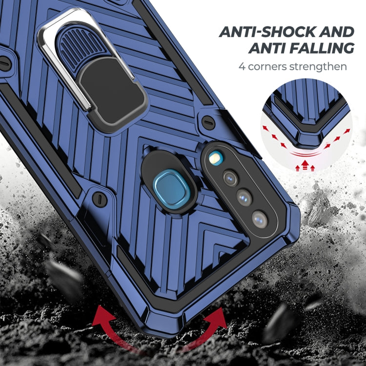 For Vivo Y17 Cool Armor PC + TPU Shockproof Case with 360 Degree Rotation Ring Holder