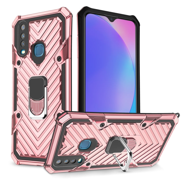 For Vivo Y17 Cool Armor PC + TPU Shockproof Case with 360 Degree Rotation Ring Holder