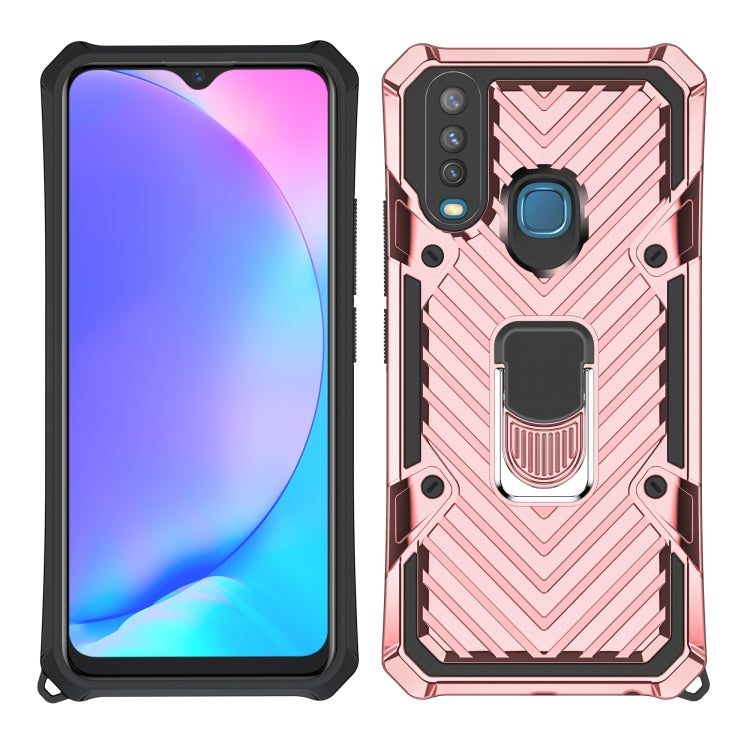 For Vivo Y17 Cool Armor PC + TPU Shockproof Case with 360 Degree Rotation Ring Holder