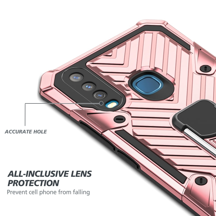 For Vivo Y17 Cool Armor PC + TPU Shockproof Case with 360 Degree Rotation Ring Holder