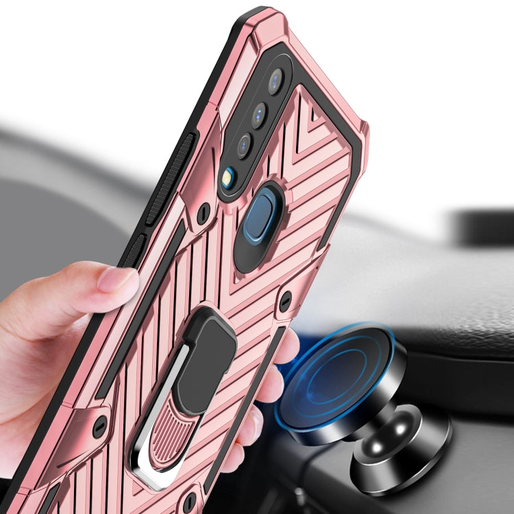 For Vivo Y17 Cool Armor PC + TPU Shockproof Case with 360 Degree Rotation Ring Holder