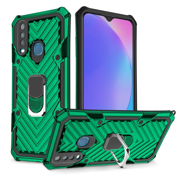 For Vivo Y17 Cool Armor PC + TPU Shockproof Case with 360 Degree Rotation Ring Holder
