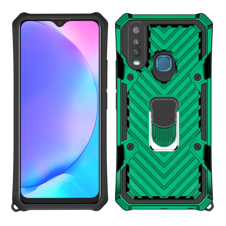 For Vivo Y17 Cool Armor PC + TPU Shockproof Case with 360 Degree Rotation Ring Holder