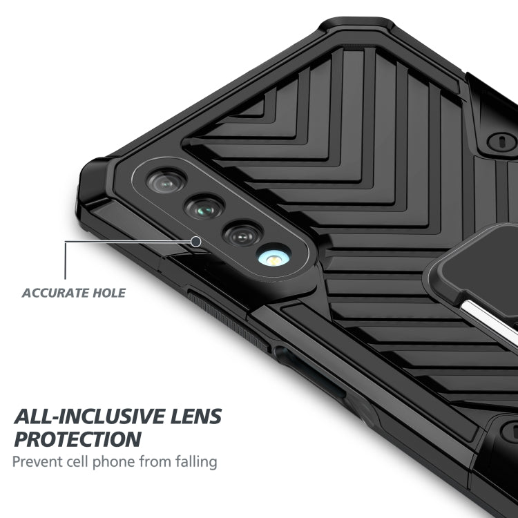 For Huawei Y9s Cool Armor PC + TPU Shockproof Case with 360 Degree Rotation Ring Holder