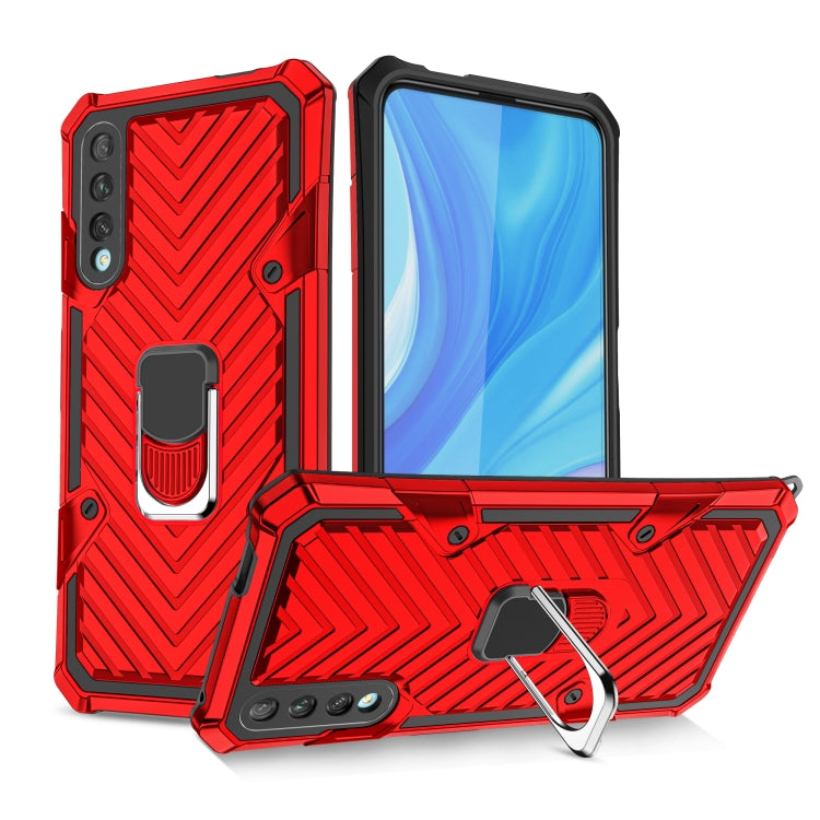For Huawei Y9s Cool Armor PC + TPU Shockproof Case with 360 Degree Rotation Ring Holder