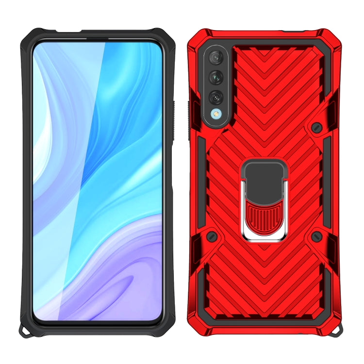 For Huawei Y9s Cool Armor PC + TPU Shockproof Case with 360 Degree Rotation Ring Holder
