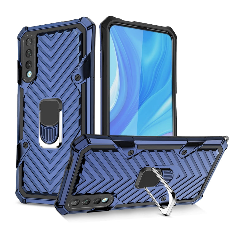 For Huawei Y9s Cool Armor PC + TPU Shockproof Case with 360 Degree Rotation Ring Holder