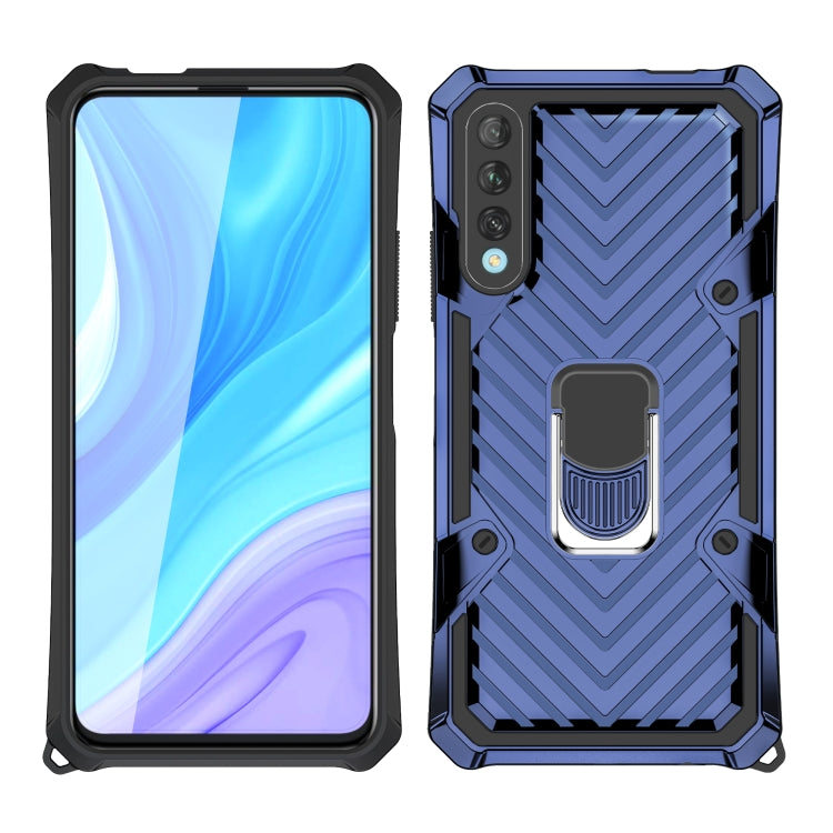For Huawei Y9s Cool Armor PC + TPU Shockproof Case with 360 Degree Rotation Ring Holder