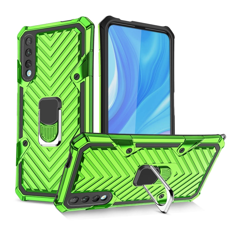 For Huawei Y9s Cool Armor PC + TPU Shockproof Case with 360 Degree Rotation Ring Holder