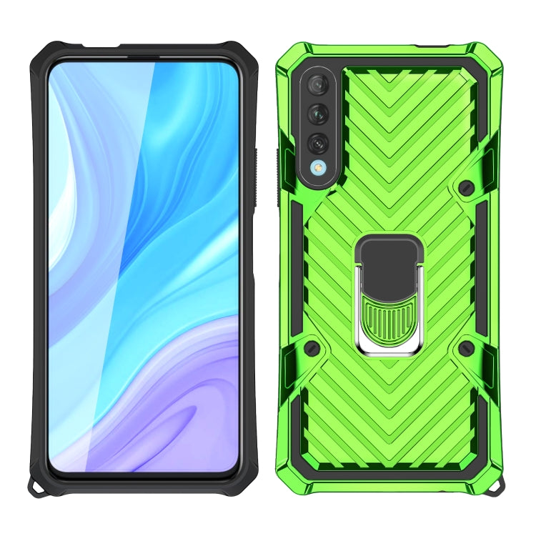 For Huawei Y9s Cool Armor PC + TPU Shockproof Case with 360 Degree Rotation Ring Holder