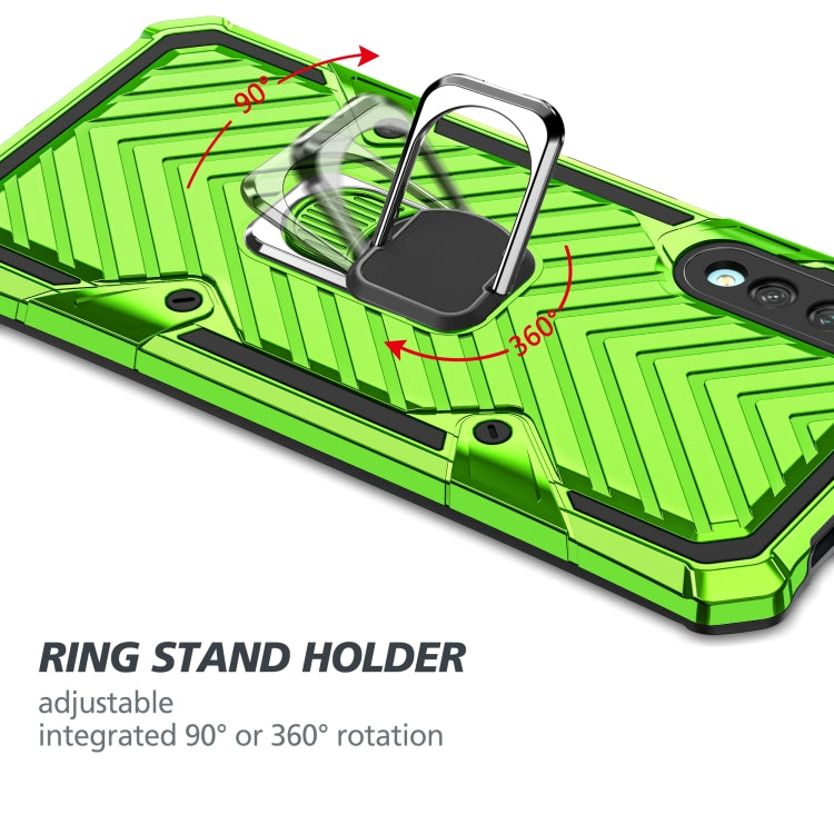 For Huawei Y9s Cool Armor PC + TPU Shockproof Case with 360 Degree Rotation Ring Holder
