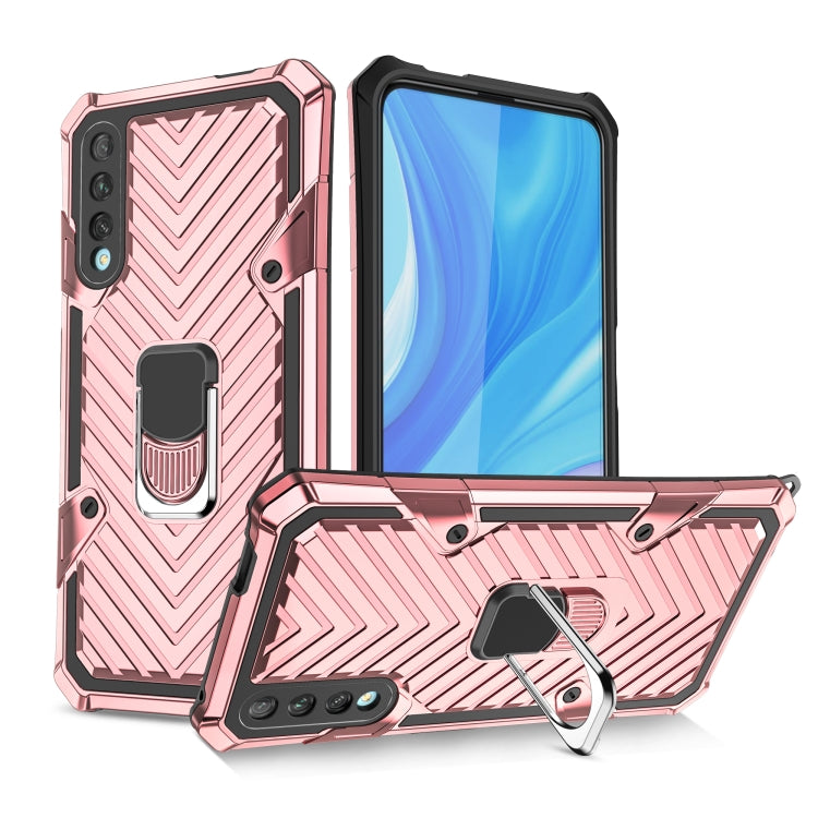 For Huawei Y9s Cool Armor PC + TPU Shockproof Case with 360 Degree Rotation Ring Holder