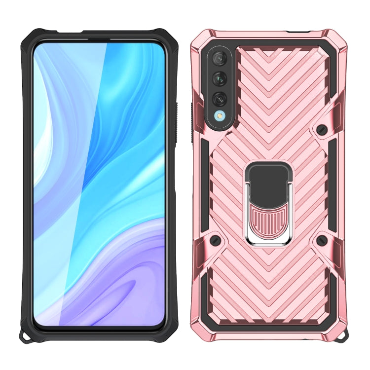 For Huawei Y9s Cool Armor PC + TPU Shockproof Case with 360 Degree Rotation Ring Holder